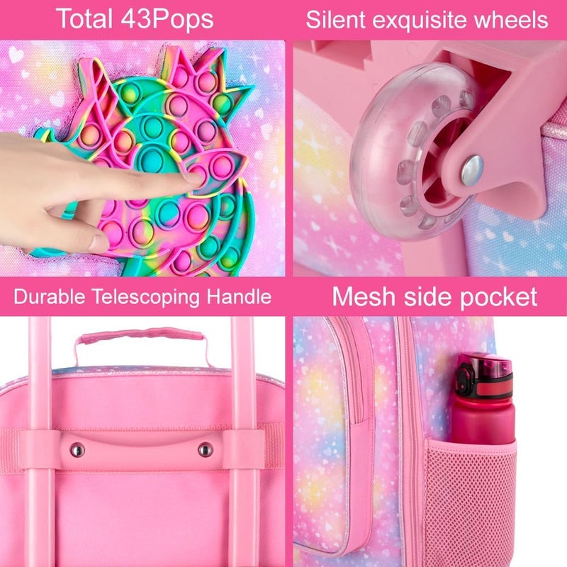 GXTVO Kids Suitcase with Wheels for Girls and Boys, Rolling Carry on Luggage for Toddler Children - Image 4